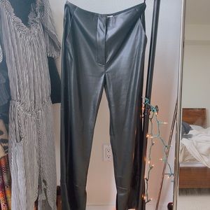 Nanushka vegan leather straight leg pants